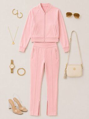 Pink Casual Jogging Suit